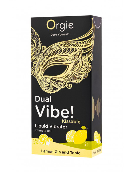 Жидкий вибратор для поцелуев Orgie DUAL VIBE! - KISSABLE Lemon Gin And Tonic 15 мл