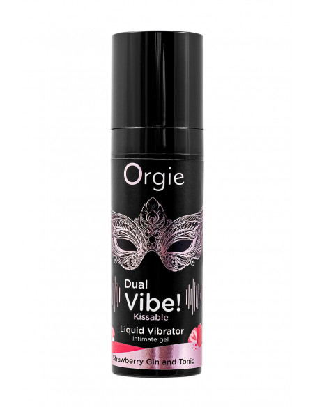 Жидкий вибратор для поцелуев Orgie DUAL VIBE! - KISSABLE Strawberry Gin And Tonic 15 мл