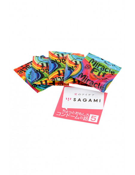 Sagami Miracle Fit №5 презервативы с 2 специальными сужающимися зонами