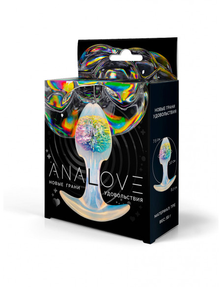 Анальная втулка ANALOVE TPE разноцветная 55г 8,2х3,2 см