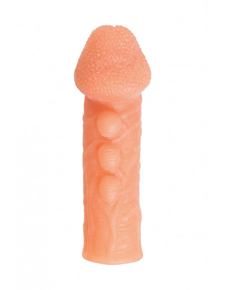 Фаллоувеличитель с петелькой на мошонку KOKOS COCK SLEEVE S 13,8 см
