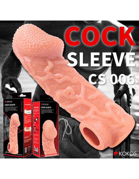 Фаллоувеличитель с петелькой на мошонку KOKOS COCK SLEEVE М 15,6 см