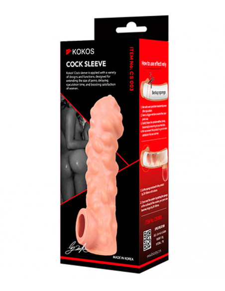 Насадка реалистичная с дополнительной стимуляцией KOKOS COCK SLEEVE L 17,6 см