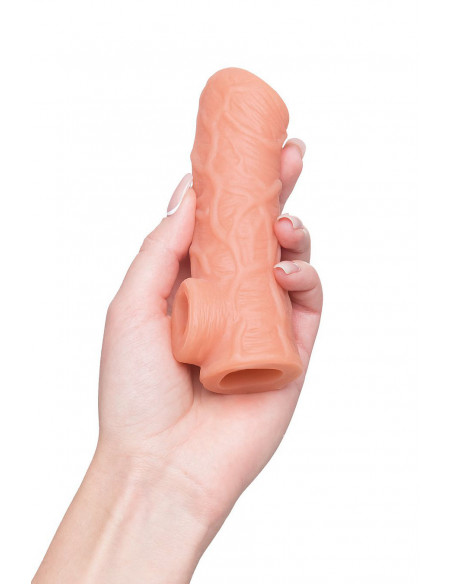Фаллоувеличитель с открытой головкой KOKOS NUDE SLEEVE L 14 см