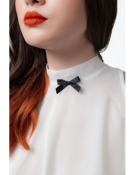 Костюм официантки Vanessa (юбка, топ) черный/белый 50/52