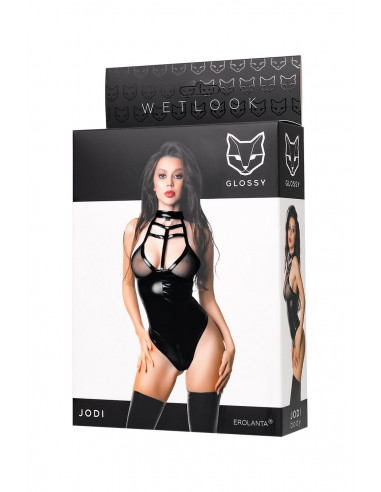 Боди Glossy Wetlook Jodi чёрный S
