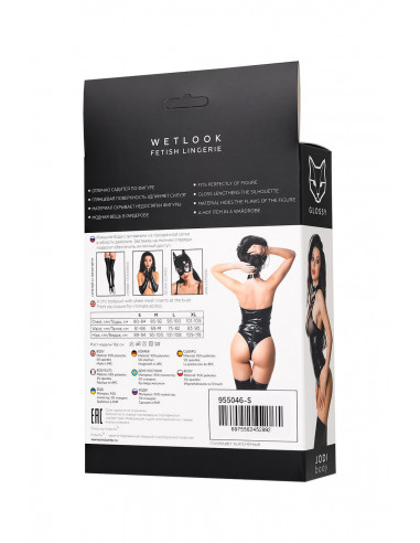 Боди Glossy Wetlook Jodi чёрный S