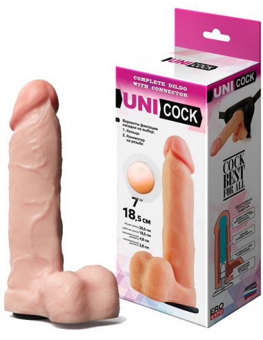 Фаллос-насадка UNICOCK 8" NEOSKIN телесный...