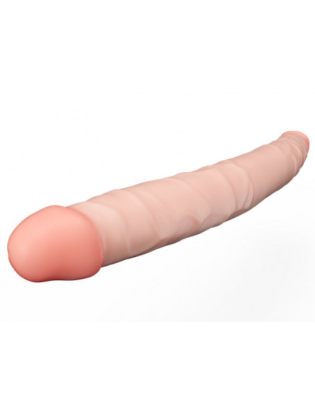 Двусторонний фаллоимитатор Les Bi Neoskin телесный 46,5х4,5 см