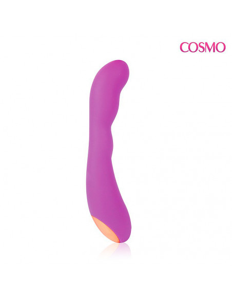 Вибромассажер точки-G COSMO USB силикон фиолетовый 22,2х3,5 см/