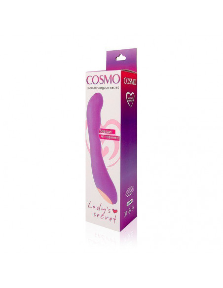 Вибромассажер точки-G COSMO USB силикон фиолетовый 22,2х3,5 см/