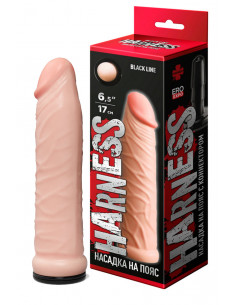Фаллос-насадка Harness BLACK LINE 6,4" NEOSKIN с...