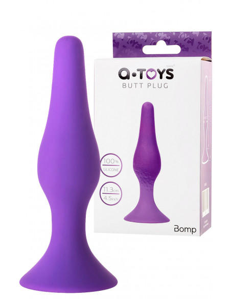 Анальная втулка A-Toys by TOYFA Bomp силикон фиолетовая 11,3х2,8 см