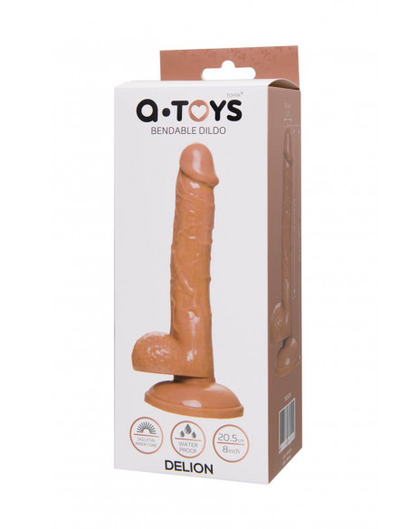 Фаллоимитатор A-Toys by TOYFA Delion TPE мулат 20х3,2 см