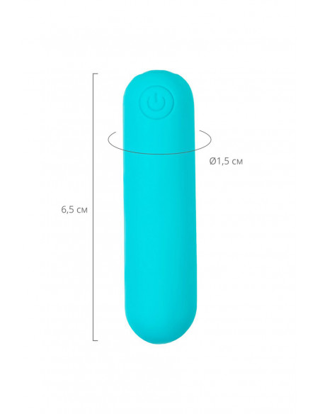 Вибропуля A-Toys by TOYFA TNIM силикон голубой 6,5 см