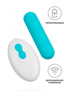 Вибропуля A-Toys by TOYFA TNIM силикон голубой 6,5 см