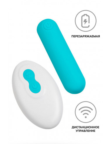 Вибропуля A-Toys by TOYFA TNIM силикон голубой...