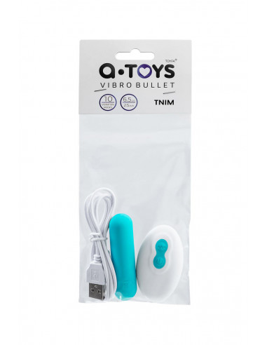 Вибропуля A-Toys by TOYFA TNIM силикон голубой...