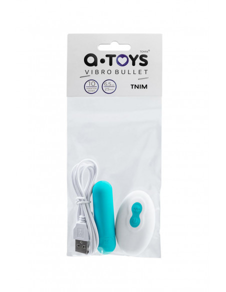 Вибропуля A-Toys by TOYFA TNIM силикон голубой 6,5 см