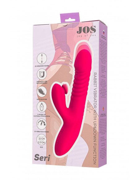 Вибратор-Кролик с функцией Up&Down JOS Seri силикон розовый 22 см