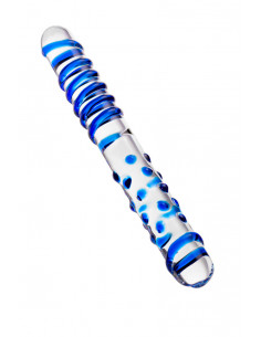 Двухсторонний фаллоимитатор Sexus Glass стекло 22 см