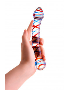 Двусторонний фаллоимитатор Sexus Glass стекло розовый 21 см 2