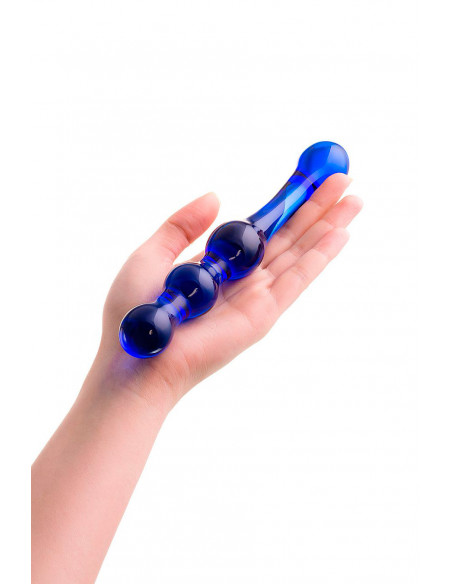 Двусторонний фаллоимитатор Sexus Glass стекло розовый 20,5 см