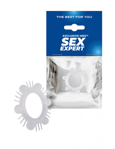Эрекционное кольцо SEX EXPERT силикон прозрачный Ø1,5 см