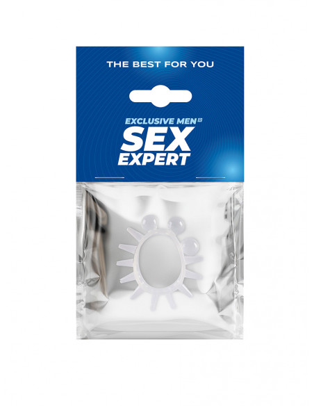 Эрекционное кольцо SEX EXPERT TPR прозрачный Ø2 см