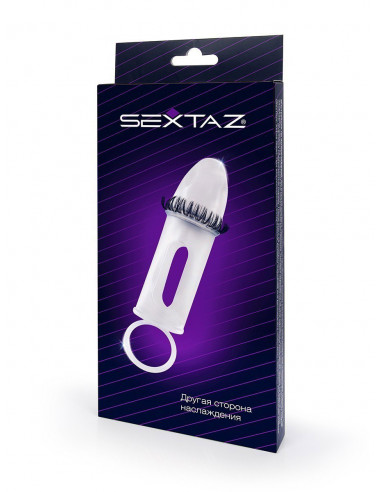 Насадка SEXSTAZ силикон прозрачный 10,5х4,5 см