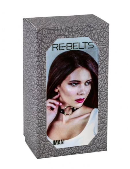 Чокер с кольцом Iman Black металл/лаковая кожа Ø4,7 см