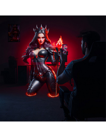 Интерактивный вакуум-вибрационный мастурбатор Masturs Shadow Sinner Raven