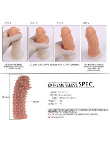 Фаллоувеличитель KOKOS EXTREME SLEEVE M 14,7 см