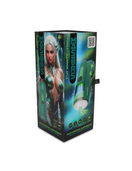 Интерактивный вакуум-вибрационный мастурбатор со звуком Masturs Forest Warrior Ayla