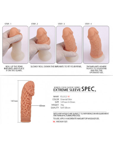 Фаллоувеличитель KOKOS EXTREME SLEEVE M 14,7 см